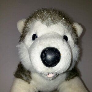 18” Blue eyes Siberian Husky Wolf Dog Magnetic Tongue BAB